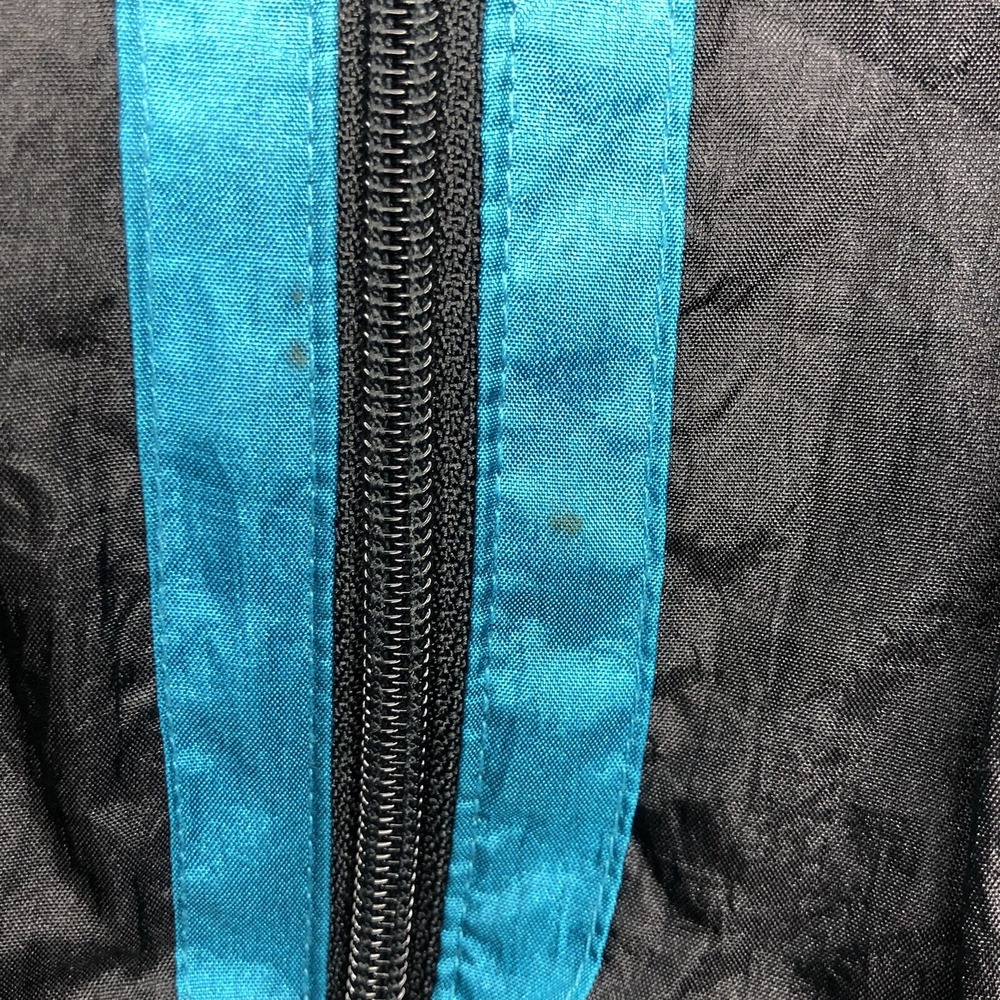 Bolo Spirit Men's Large Black Retro Windbreaker Full Zip Lined Track Jacket VTG - Picture 5 of 6
